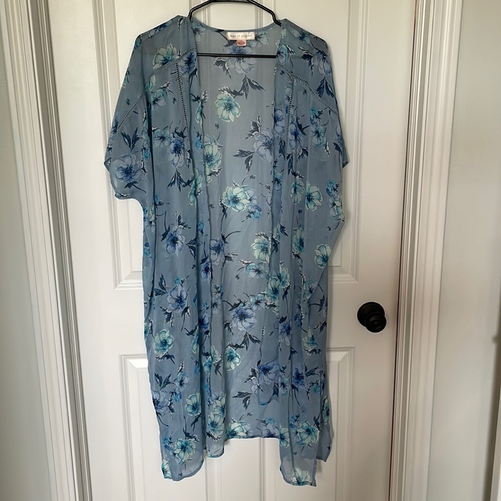 Blue Floral Kimono